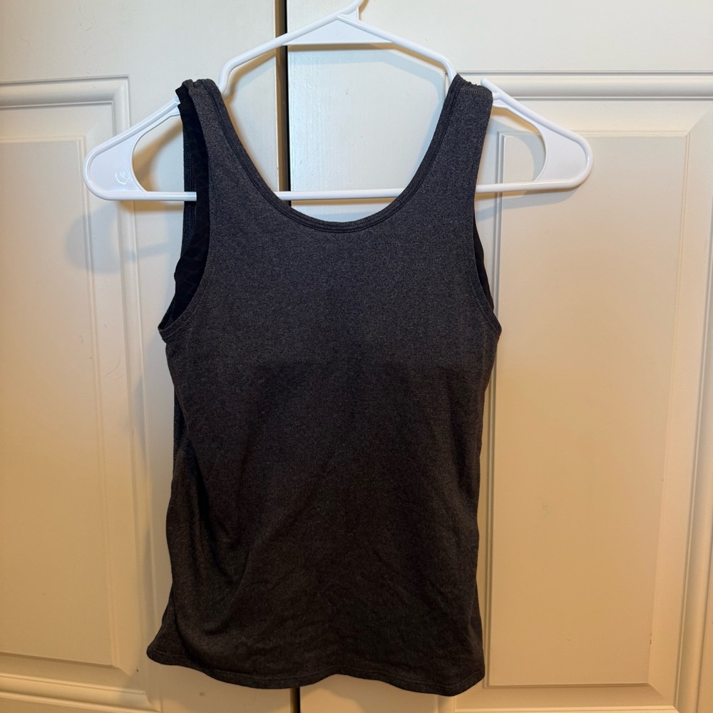 Dark heather grey athletic tank top